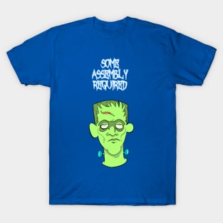 Some Assembly Required cute creepy cartoon Frankenstein monster horror T-Shirt
